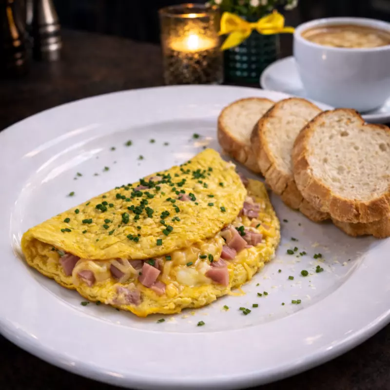 Omelette jamón queso