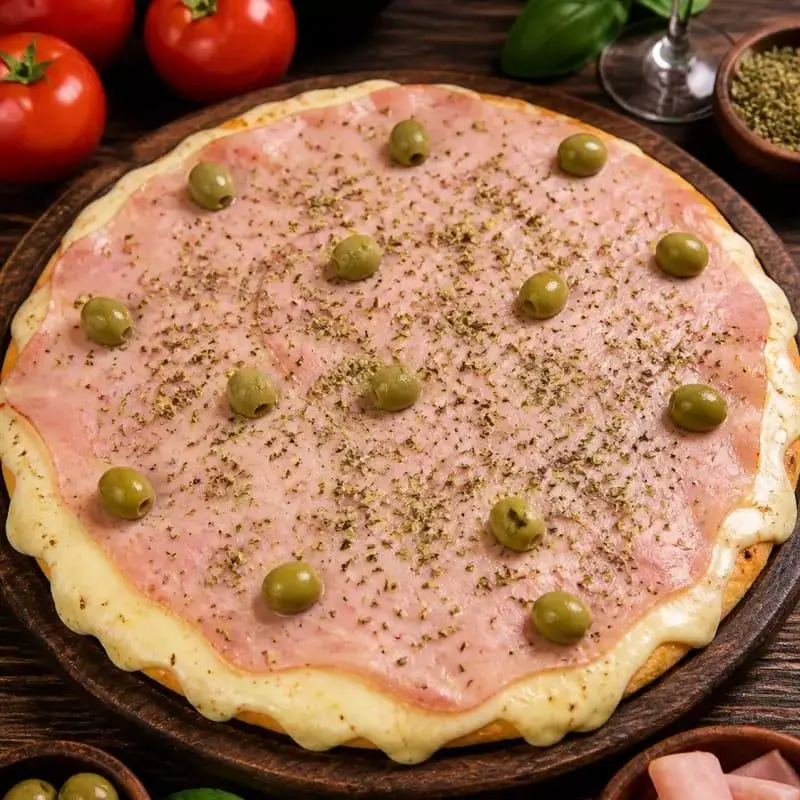PIZZA MUZZA Y JAMON