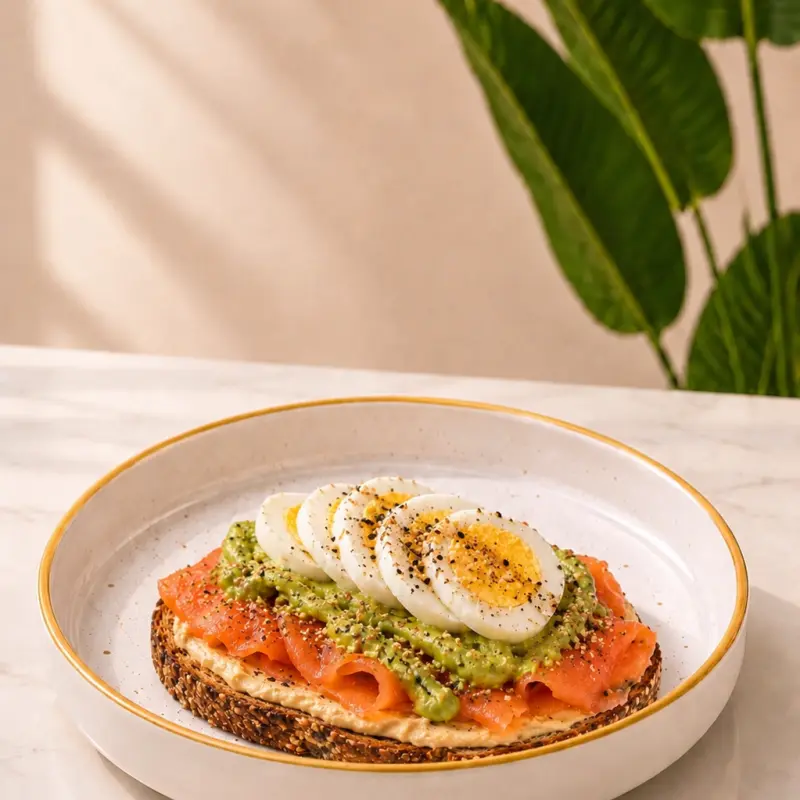 Tostada Salmón Serrano