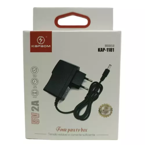 FONTE KAPBOM P/TV BOX 5V 2A KAP-1181