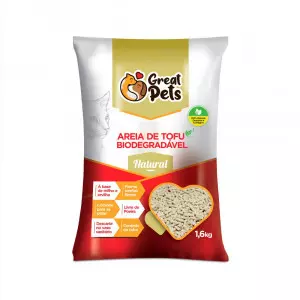 Areia de Tofu Great Pets - 1,6kg