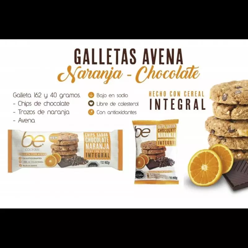 Galleta avena naranja chocolate
