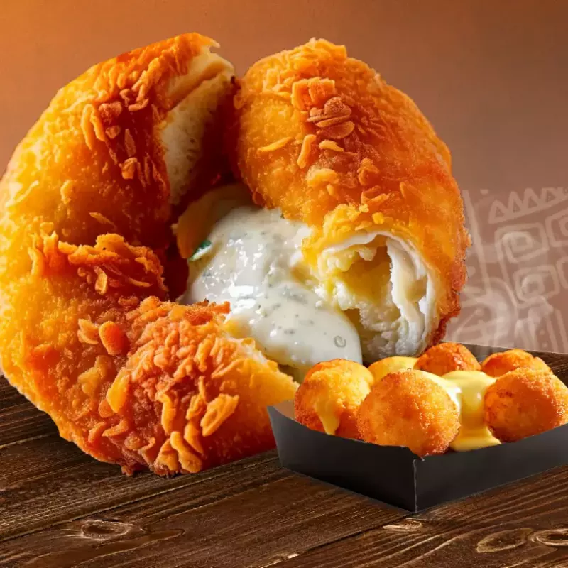 Donuts de Frango +Bolinhas de queijo