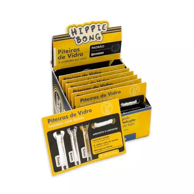 PITEIRA DE VIDRO HIPPIEBONG 3X1