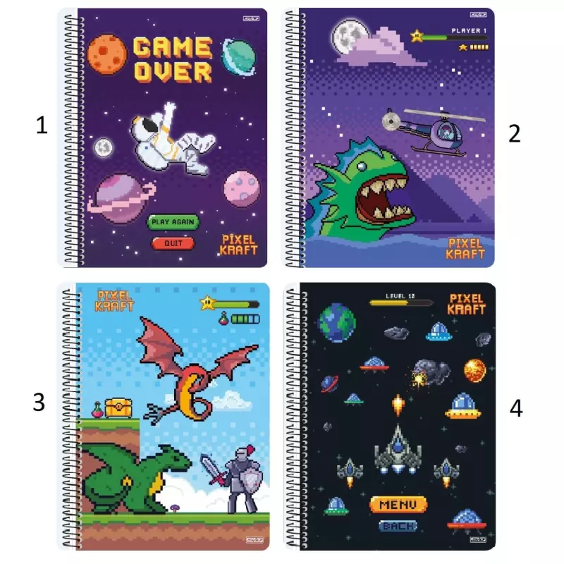 Caderno 1 M Pixel Kraft