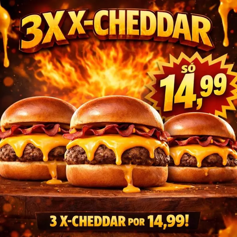 3 X-cheddar 14,99 🍔