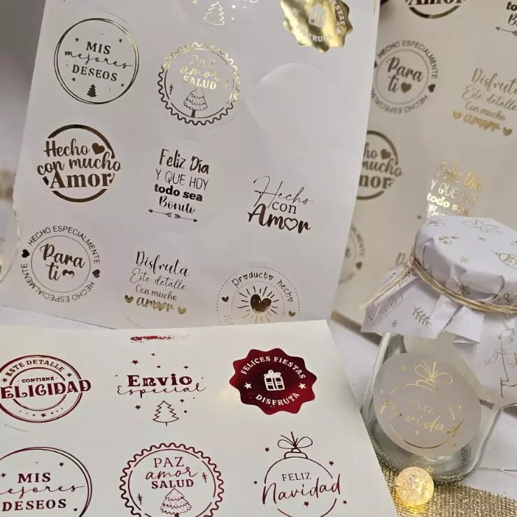 Stickers Estampado x 12 Navidad