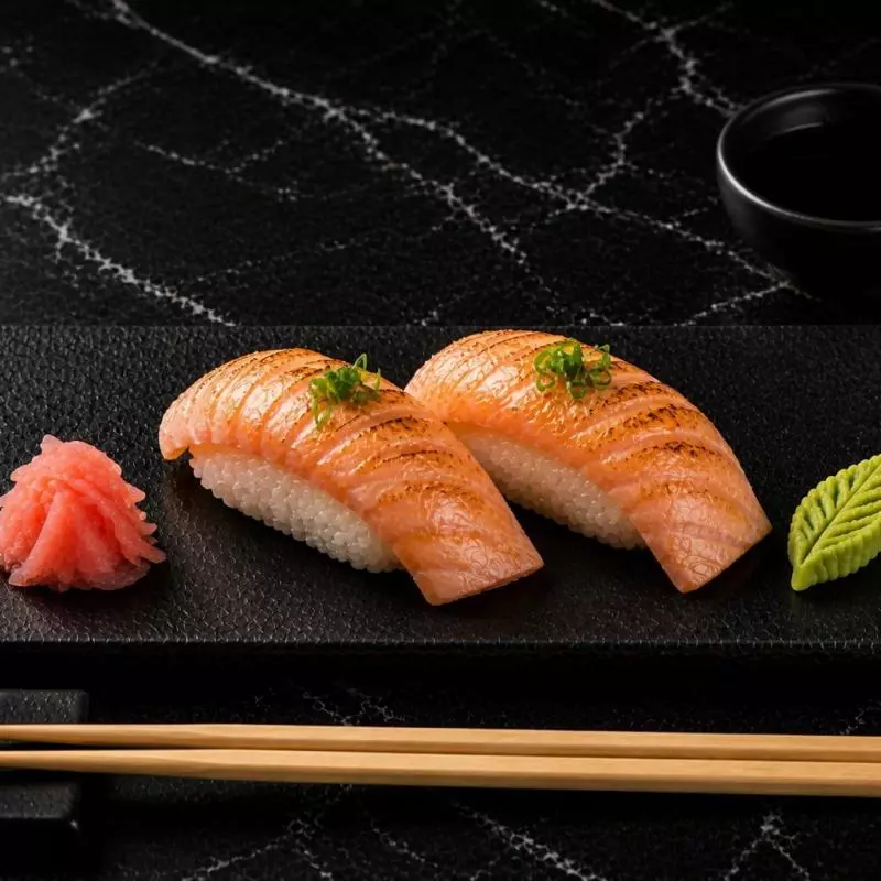 Nigiri de Salmón Flambeadox2