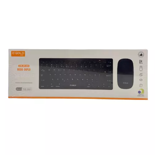TECLADO E MOUSE S/FIO GOLD TCD-02A