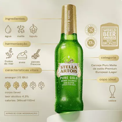 STELLA  PURE GOLD S/GLUTEN LONG NECK