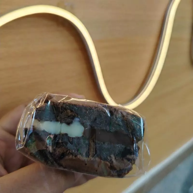 Brownie recheado de bem casado