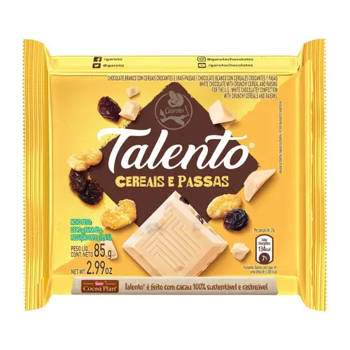 Talento Cereais e Passas 25g