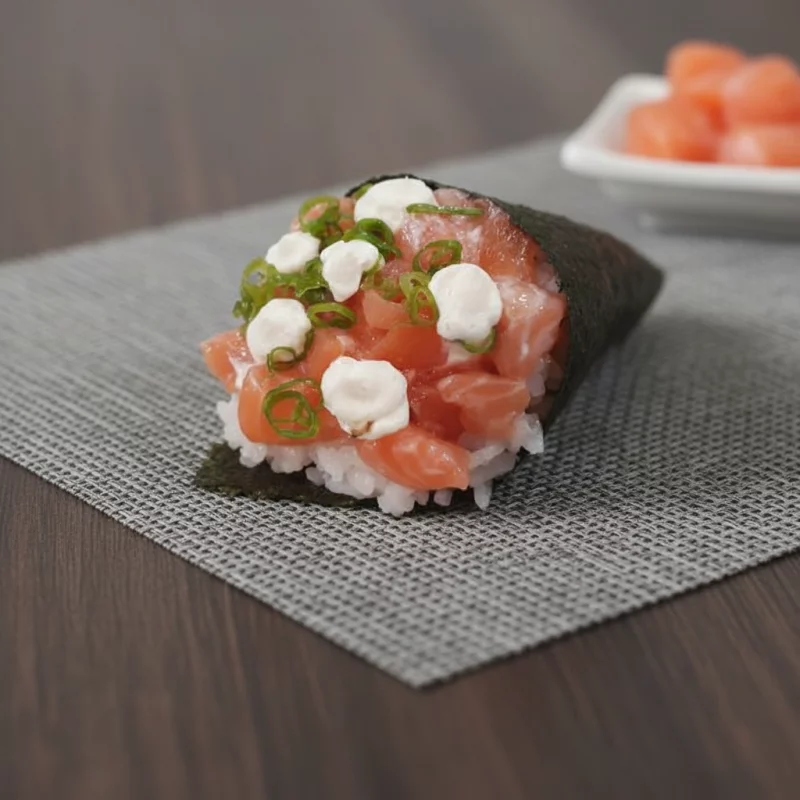 Temaki de Salmão em cubos