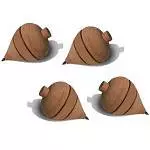 534 Pião de madeira c/ 12