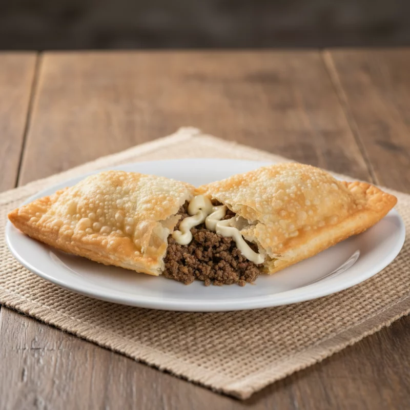 pastel de carne com catupiry