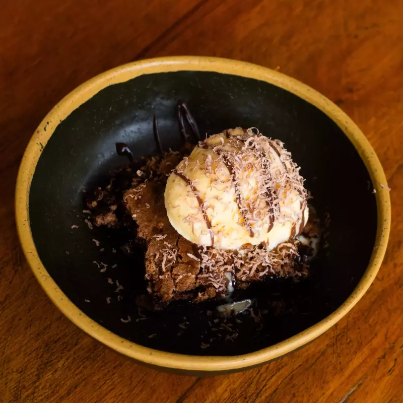 Brownie com sorvete