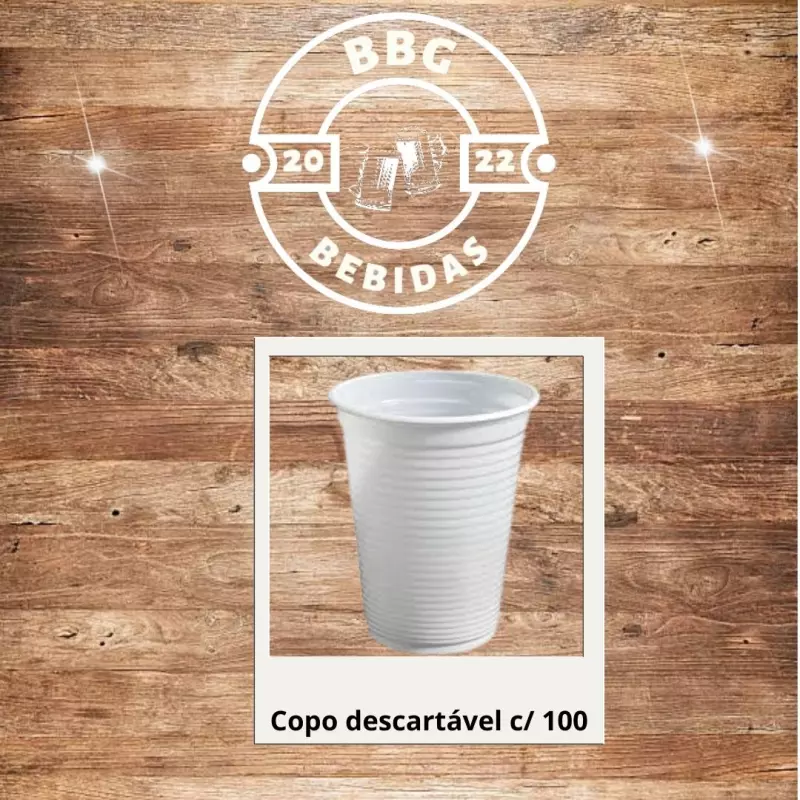 Copo descartável com 100 unidades