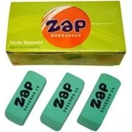 144 Borracha escolar Zap verde c/15