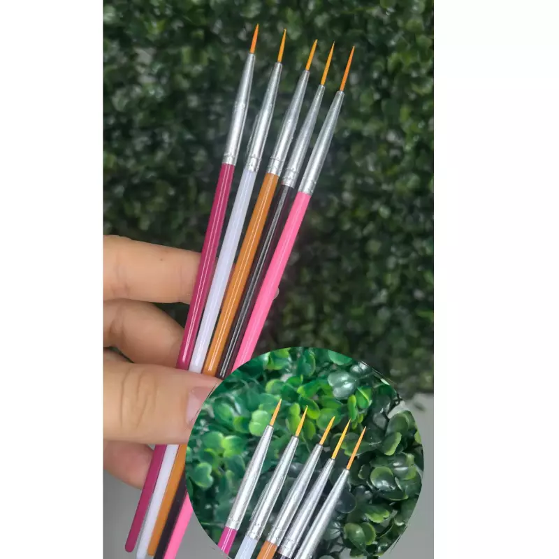 Kit C/5 Pincéis Finos Para Decoração