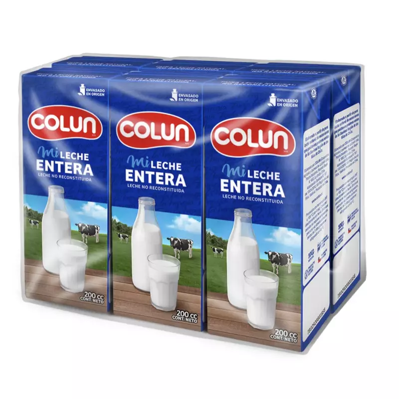Pack leche entera 6x200cc
