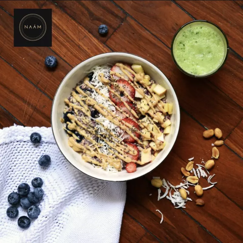 Avena arándanos con limon