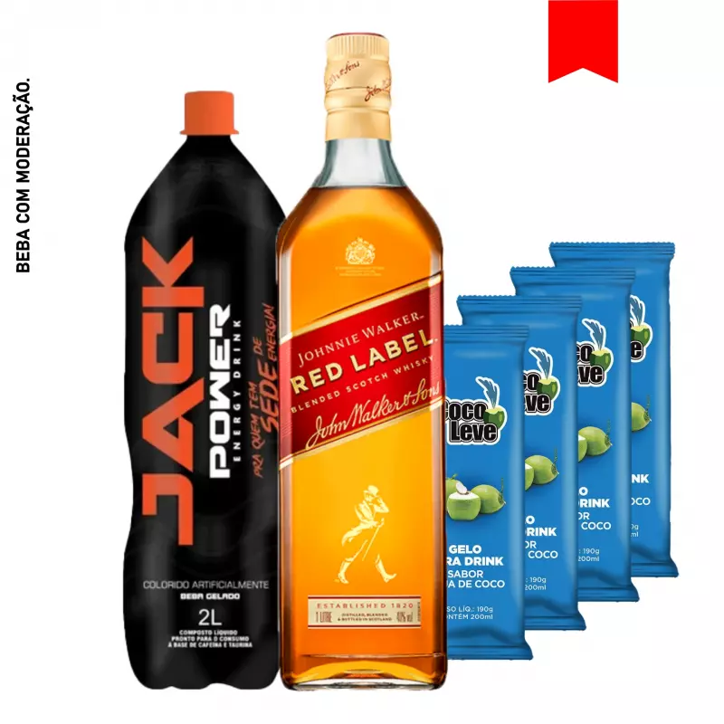 Combo Whisky J. Walker Red Label 1L