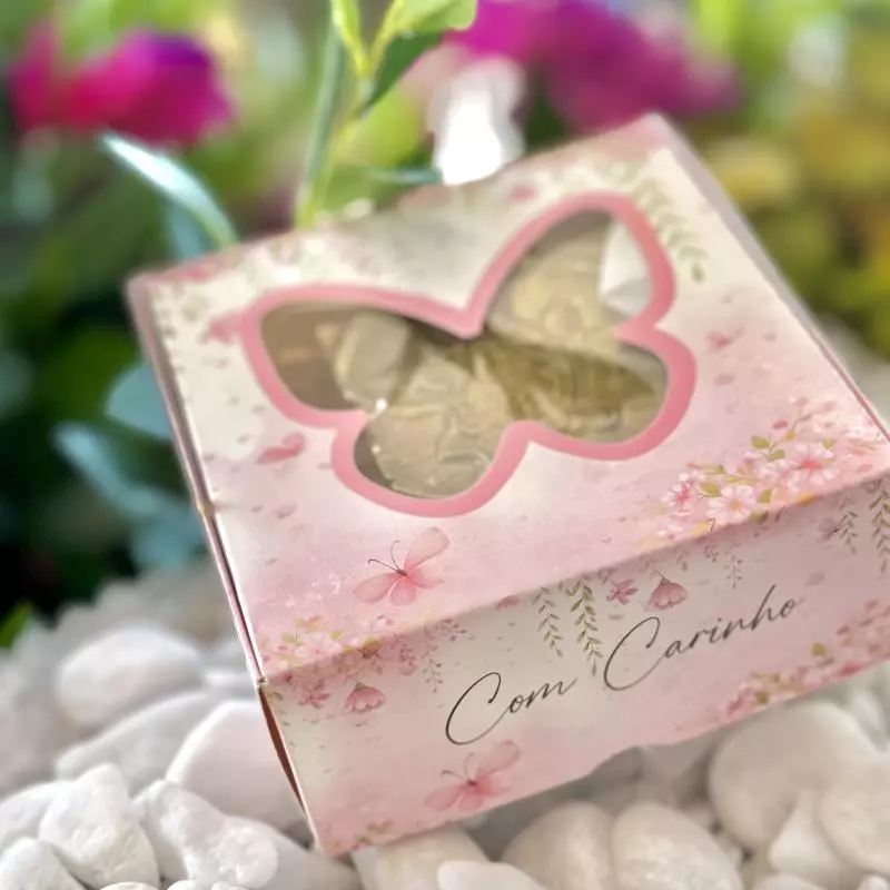 Caixa com Carinho + Bombom  Flor