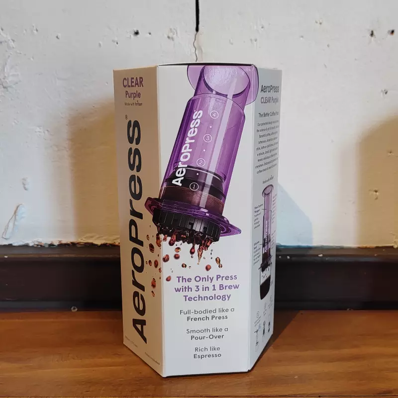 Aeropress clear morada
