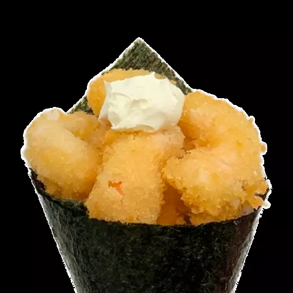 Temaki de camarão empanado