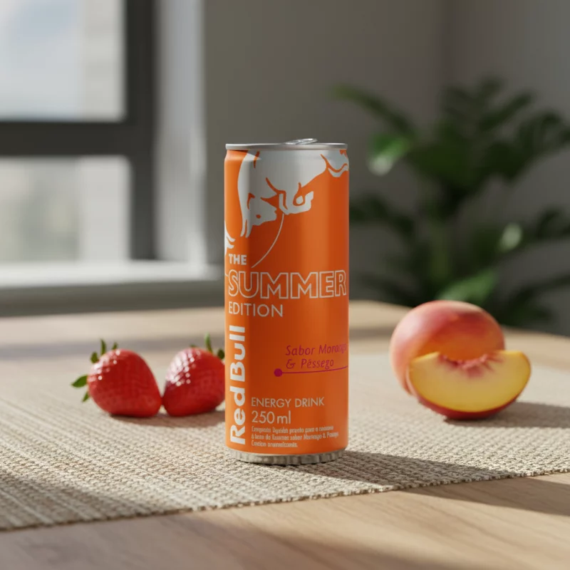 Energético Red Bull morango pêssego