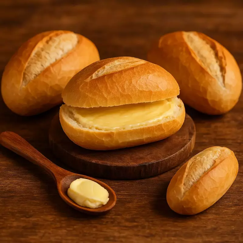Pão com manteiga na chapa