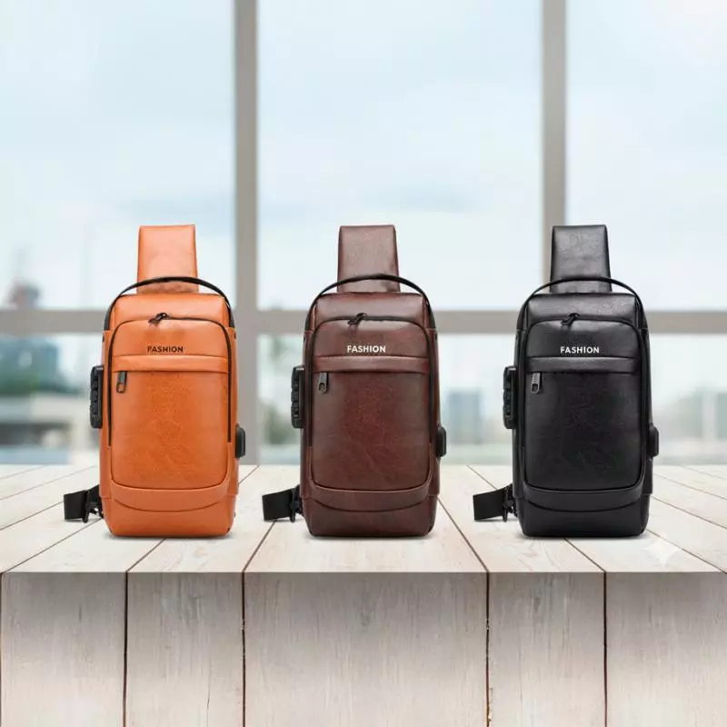 BOLSO MANOS LIBRE DE CUERO 3 CIE H