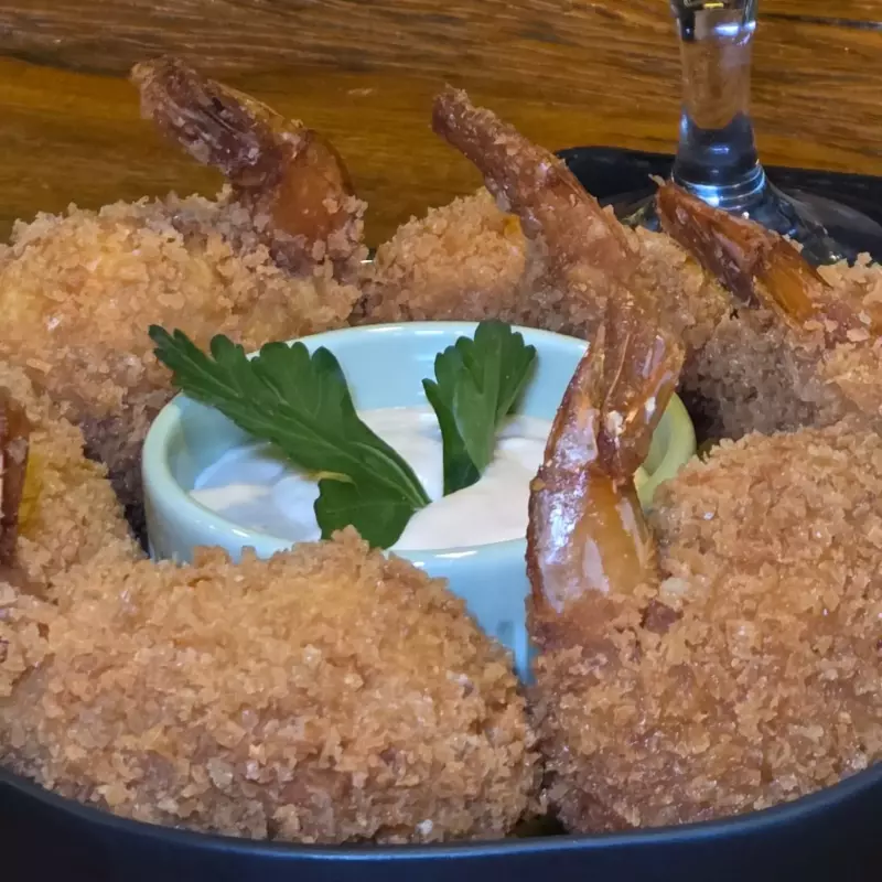 Camarão Empanado com Catupiry