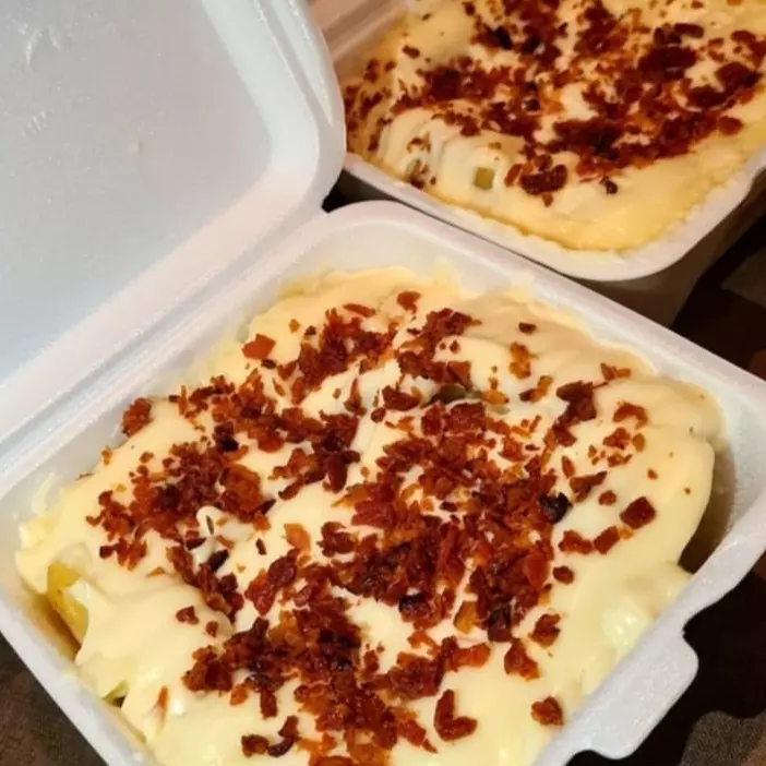 BATATA RECHEADA STROGONOFF DE FRANGO
