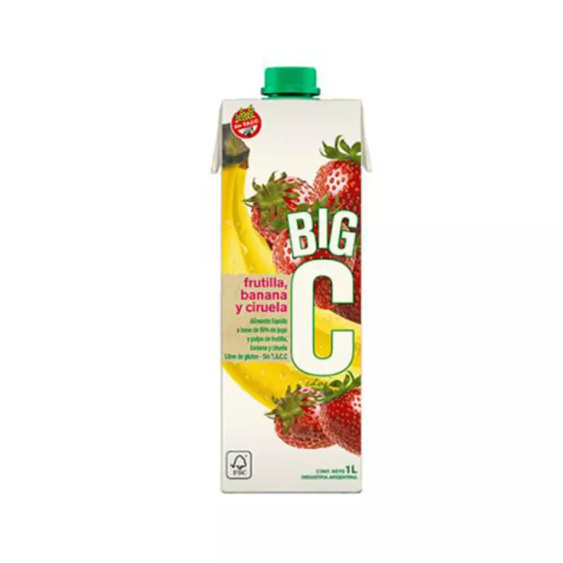 JUGO BIG C X 1L FRUTILLA & BANAN
