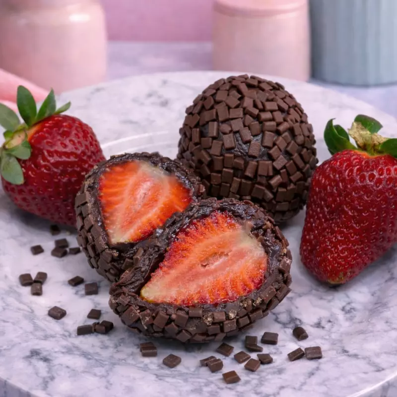 Brigadeirão com Morango