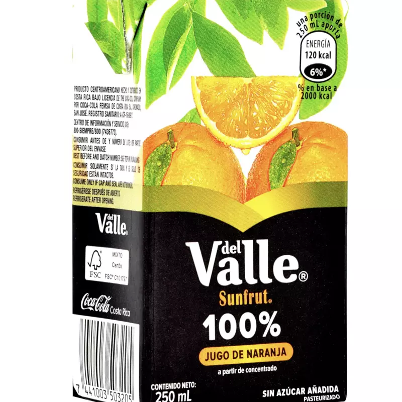 Jugo de naranja cajita 250ml