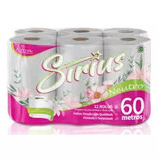 PAPEL HIG. SIRIUS FOLHA SIMPLES 60M