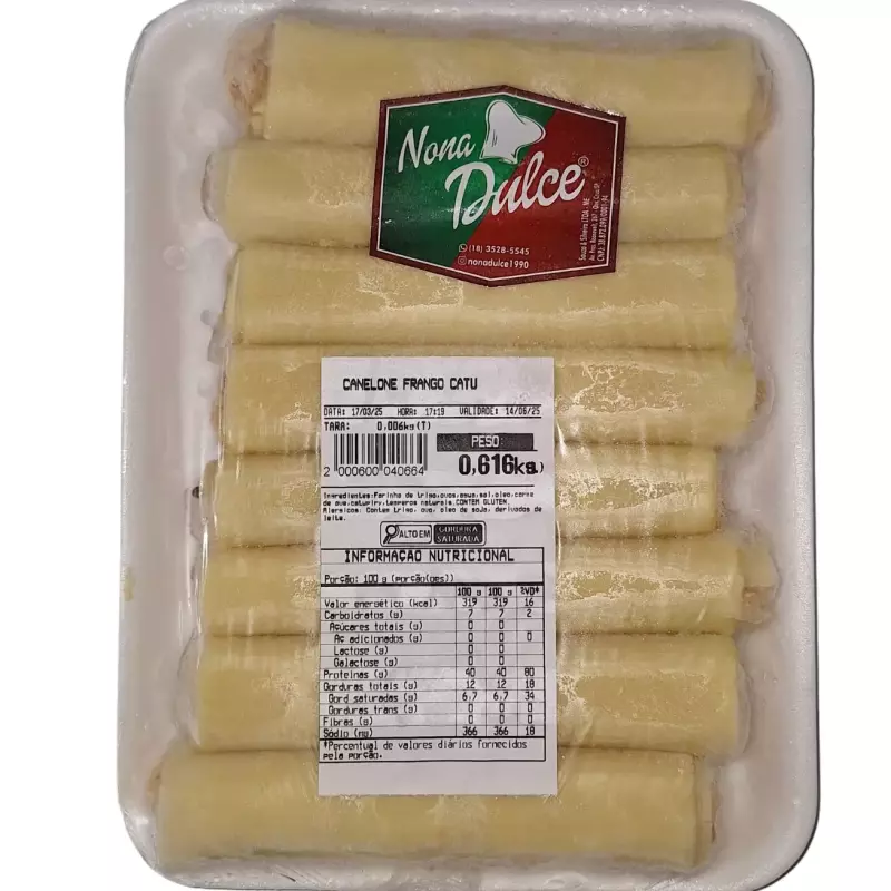 Caneloni de Frango e Catupiry 550g