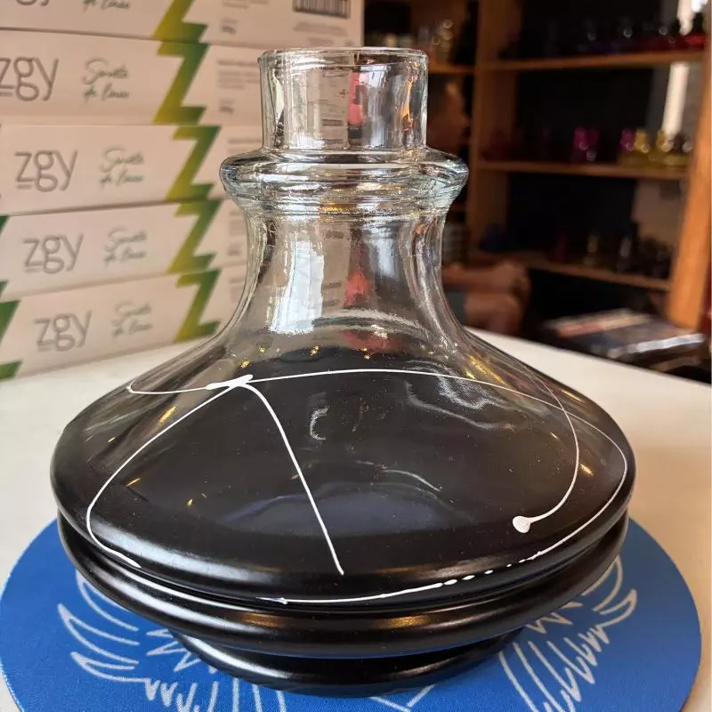 VASO ALADIN PRETO  BICO TRANSPARENTE