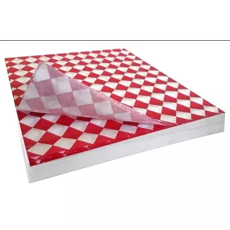 Papel encerado Cuadros Rojo IG 30x30