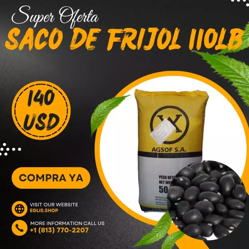 Saco de frijol negro 50kg-110lb