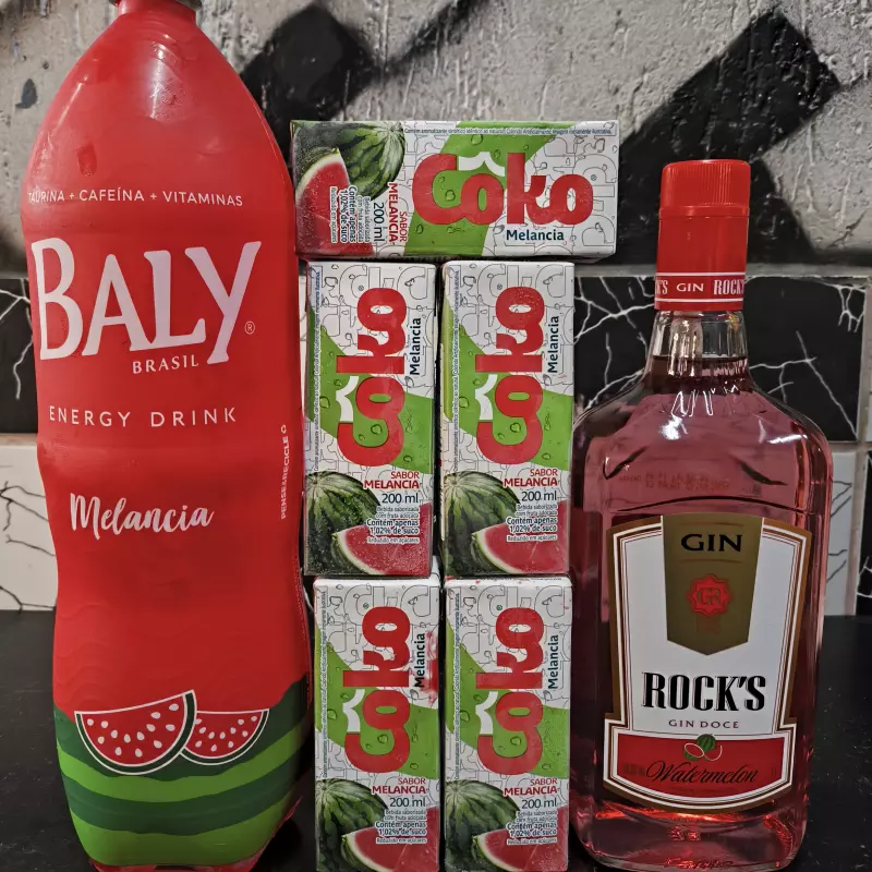 COMBO GIN ROCKS MELANCIA C BALLY