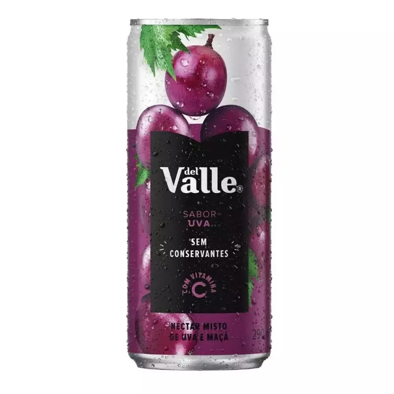 Suco de uva del vale lata 290ml