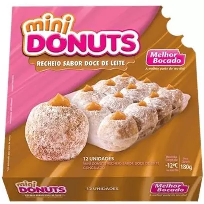 Mini Donuts Doce de Leite c/ 12 un
