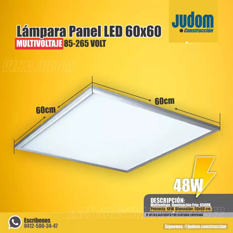 LAMPARA PANEL LED 60x60 cm │ 48w
