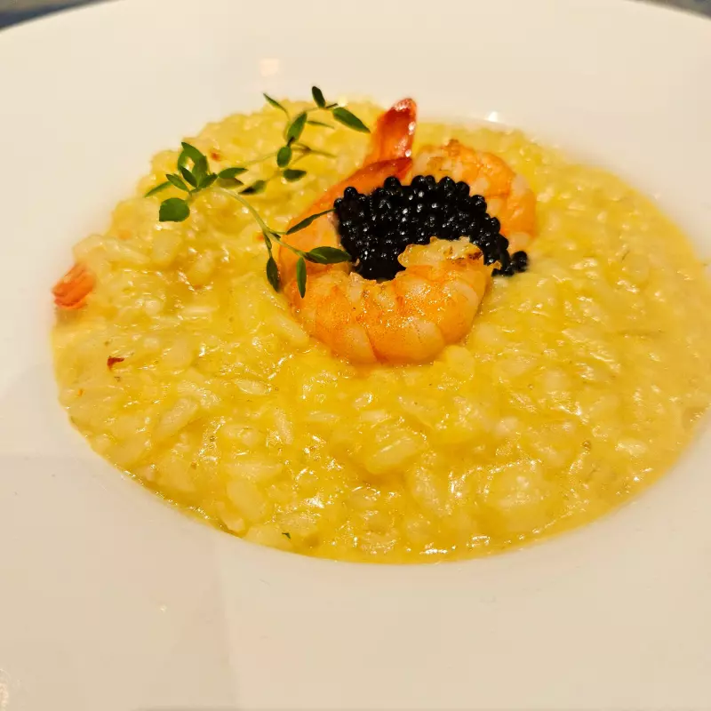RISOTO DE CAMARÃO & CAVIAR DE MUJOL