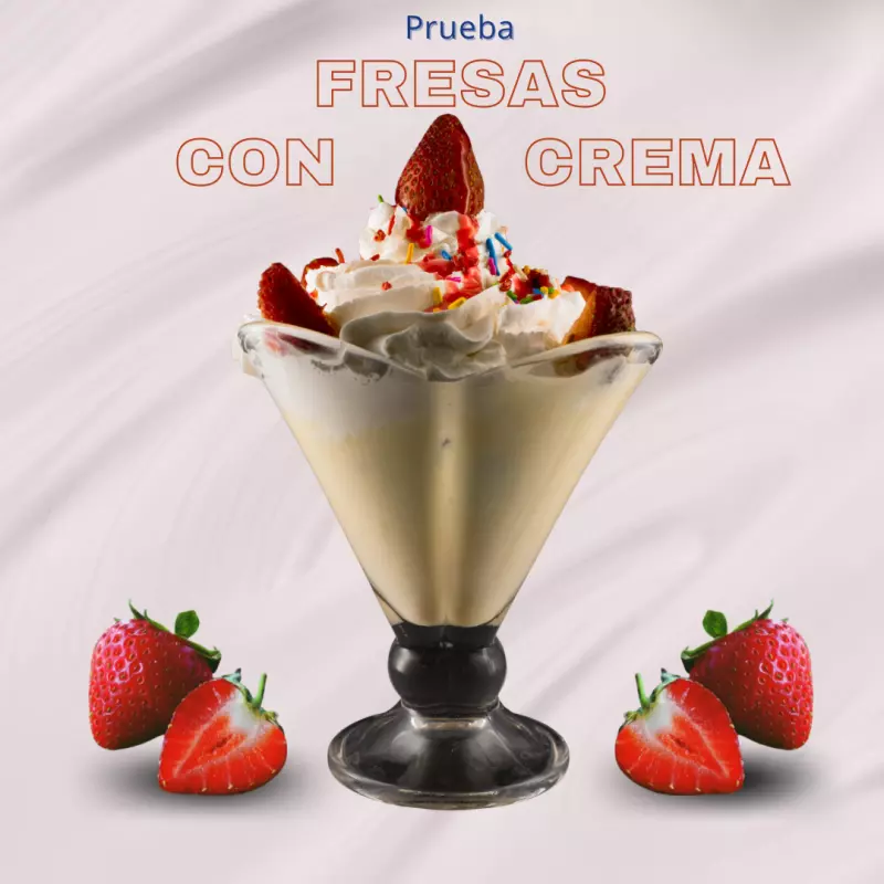 Fresas con crema