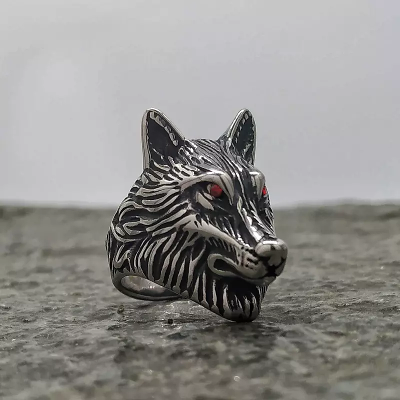 Silver Wolf Ring
