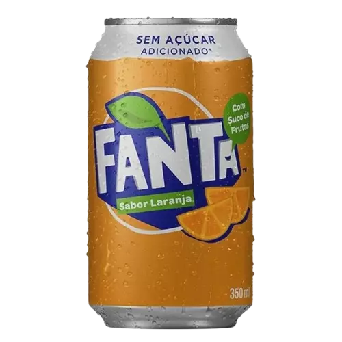 Fanta Laranja Zero Lata 350 ml
